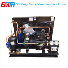 semi-hermetic compressor unit for fruit and meat store